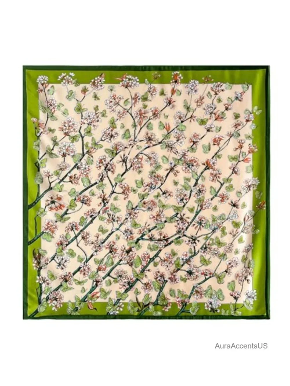 XL 43 Inch Square Scarf Polyester Satin Silk Fashion Wrap Hair Scarf Shawl
